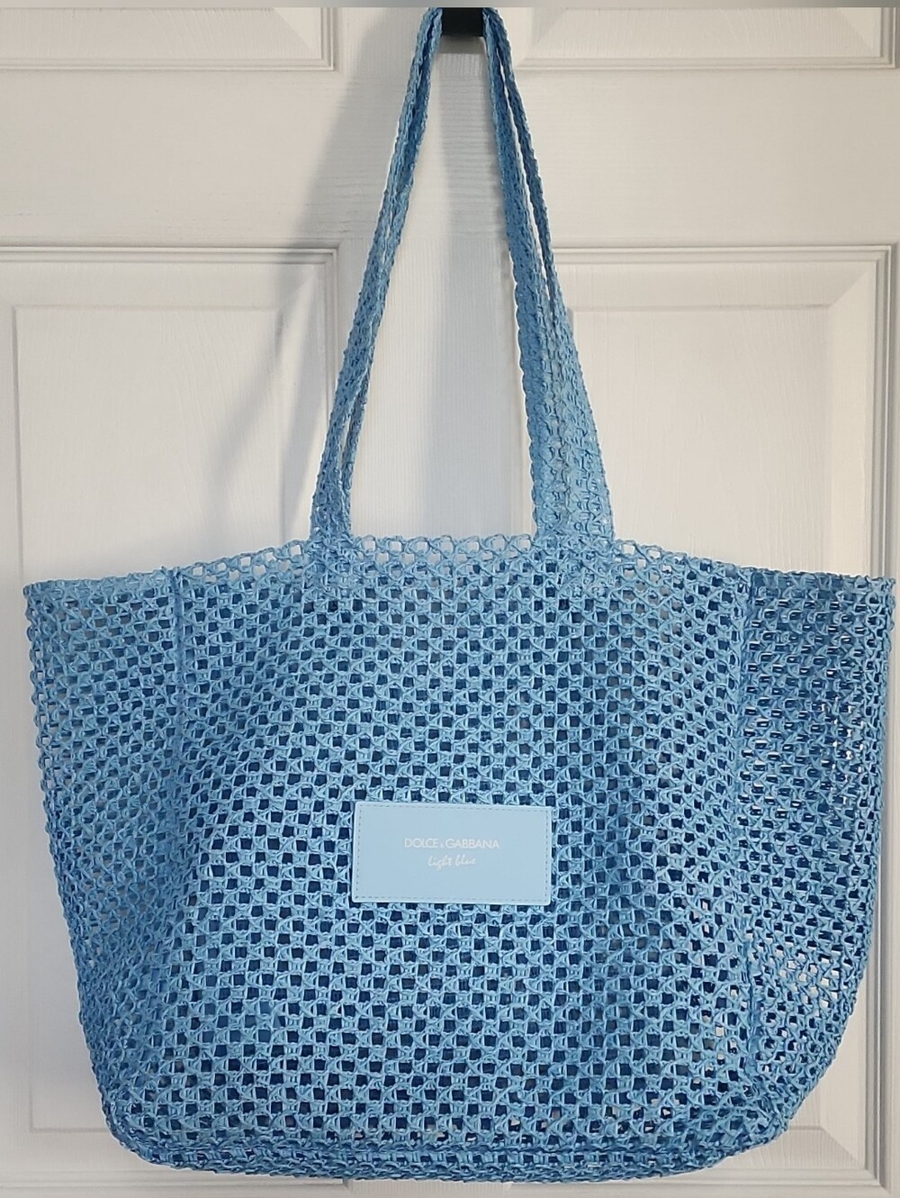 Dolce & Gabbana Woven Tote Bag in Light Blue